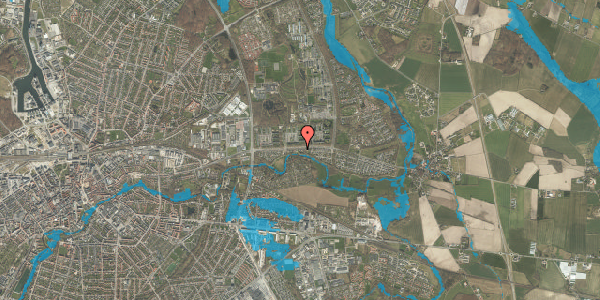 Oversvømmelsesrisiko fra vandløb på Åsumvej 141, 5240 Odense NØ