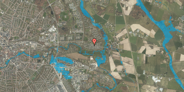 Oversvømmelsesrisiko fra vandløb på Åsumvej 547, 5240 Odense NØ