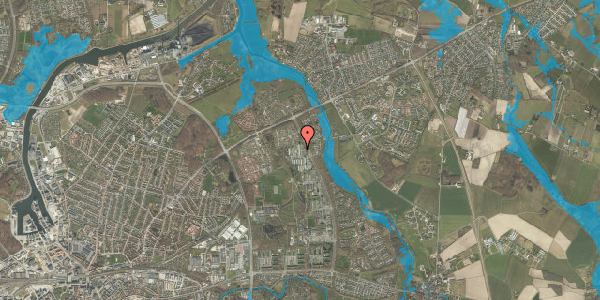 Oversvømmelsesrisiko fra vandløb på Birkeparken 74, st. th, 5240 Odense NØ