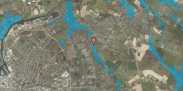 Oversvømmelsesrisiko fra vandløb på Biskorupvej 35, 5240 Odense NØ