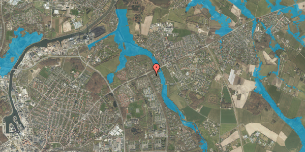 Oversvømmelsesrisiko fra vandløb på Biskorupvej 64, 5240 Odense NØ