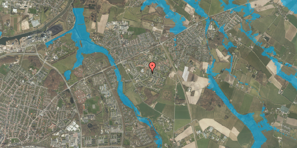 Oversvømmelsesrisiko fra vandløb på Bjerggårdshaven 12, 5240 Odense NØ