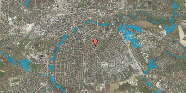 Oversvømmelsesrisiko fra vandløb på Bjerregaardsvej 7, 1. tv, 5000 Odense C