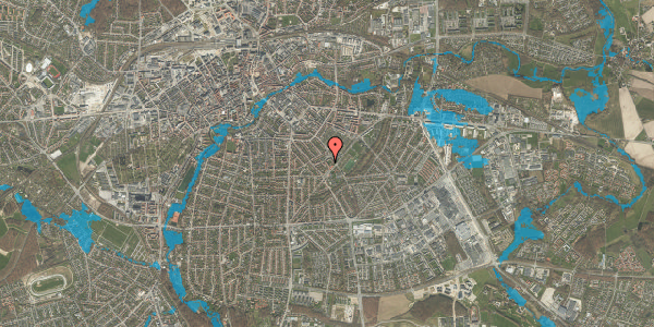 Oversvømmelsesrisiko fra vandløb på Bjerregaardsvej 13, 1. th, 5000 Odense C