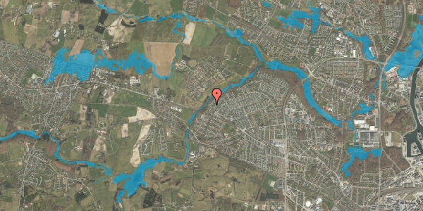 Oversvømmelsesrisiko fra vandløb på Bøgesangervænget 9, 5210 Odense NV
