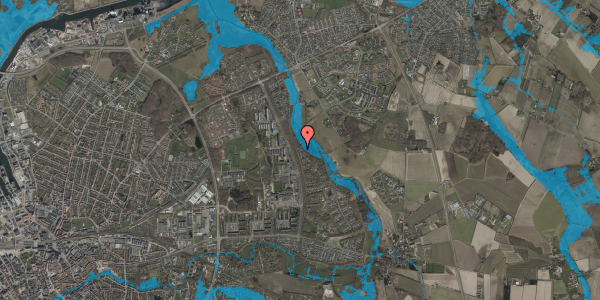 Oversvømmelsesrisiko fra vandløb på Bådvej 54, 5240 Odense NØ