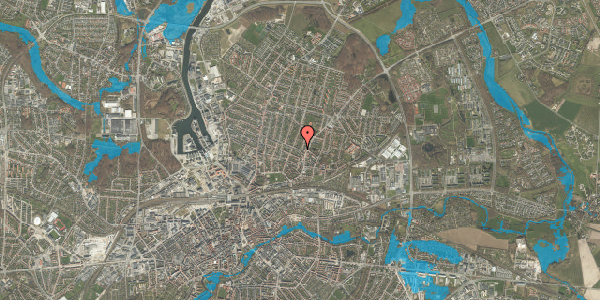 Oversvømmelsesrisiko fra vandløb på Damhusvej 56, 5000 Odense C