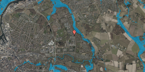 Oversvømmelsesrisiko fra vandløb på Egeparken 12, 2. mf, 5240 Odense NØ