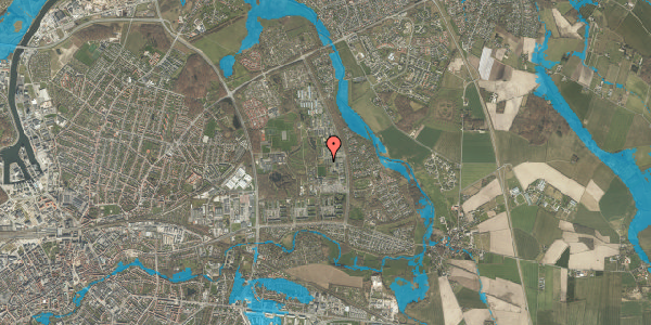 Oversvømmelsesrisiko fra vandløb på Egeparken 68, 5240 Odense NØ