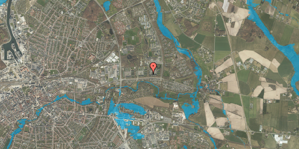 Oversvømmelsesrisiko fra vandløb på Fyrreparken 66, st. th, 5240 Odense NØ