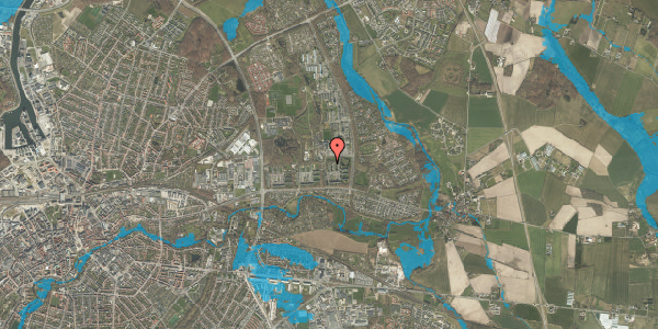Oversvømmelsesrisiko fra vandløb på Fyrreparken 98, 2. tv, 5240 Odense NØ