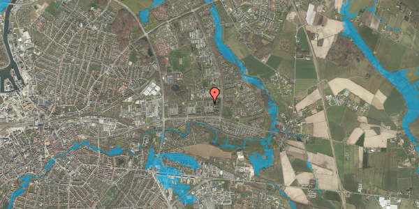 Oversvømmelsesrisiko fra vandløb på Fyrreparken 104, 3. th, 5240 Odense NØ