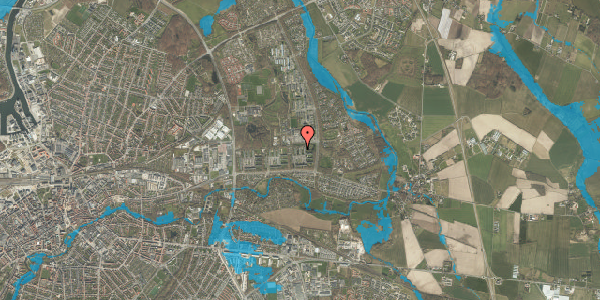 Oversvømmelsesrisiko fra vandløb på Fyrreparken 108, st. th, 5240 Odense NØ