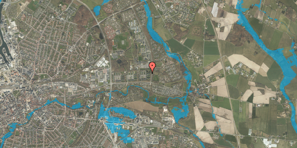 Oversvømmelsesrisiko fra vandløb på Fyrreparken 132, 1. tv, 5240 Odense NØ