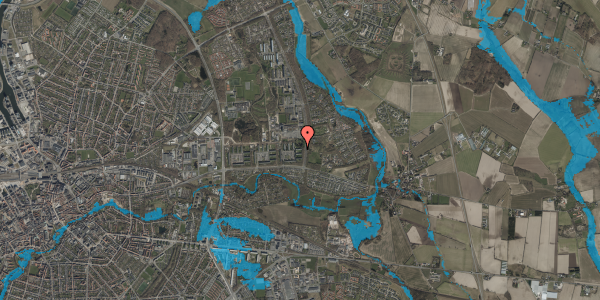 Oversvømmelsesrisiko fra vandløb på Fyrreparken 134, 3. th, 5240 Odense NØ