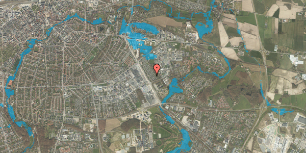 Oversvømmelsesrisiko fra vandløb på Giersingvænget 24, 5220 Odense SØ