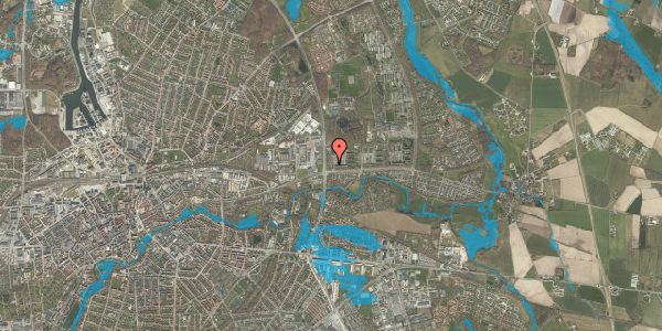 Oversvømmelsesrisiko fra vandløb på Granparken 32, st. tv, 5240 Odense NØ