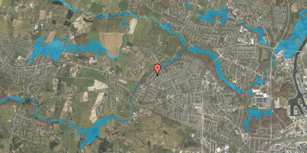 Oversvømmelsesrisiko fra vandløb på Gransangervej 25, 5210 Odense NV