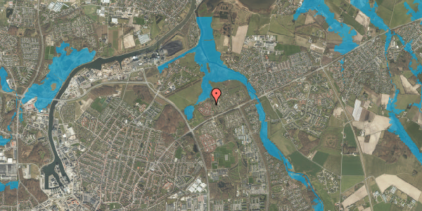 Oversvømmelsesrisiko fra vandløb på Hindehøjen 79, 5240 Odense NØ