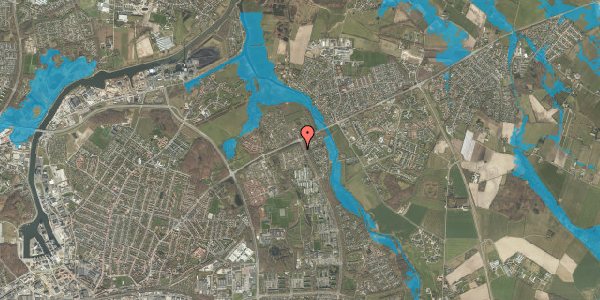 Oversvømmelsesrisiko fra vandløb på Hybenhaven 25, 5240 Odense NØ