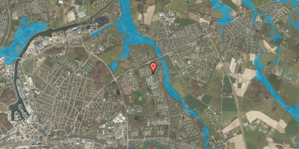 Oversvømmelsesrisiko fra vandløb på Hybenhaven 42, 5240 Odense NØ