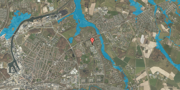 Oversvømmelsesrisiko fra vandløb på Hybenhaven 136, 5240 Odense NØ