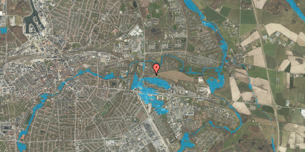 Oversvømmelsesrisiko fra vandløb på Jervelundhaven 11, 5220 Odense SØ