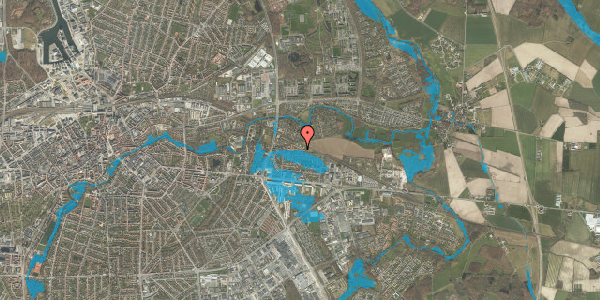 Oversvømmelsesrisiko fra vandløb på Jervelundhaven 33, 5220 Odense SØ
