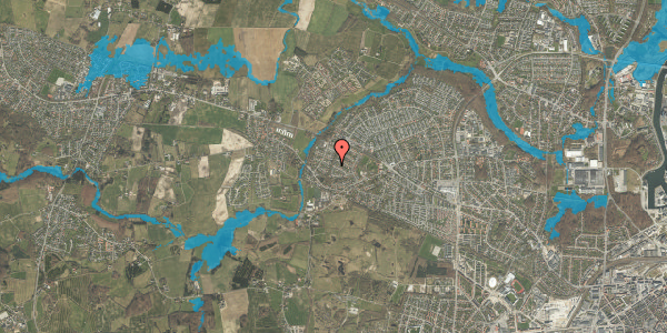 Oversvømmelsesrisiko fra vandløb på Junovænget 21, 5210 Odense NV