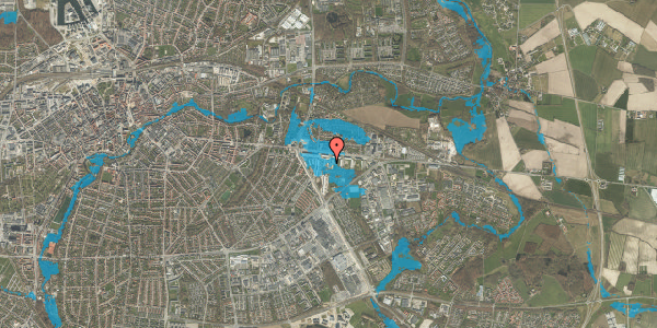 Oversvømmelsesrisiko fra vandløb på Korsløkkehaven 73, 5220 Odense SØ