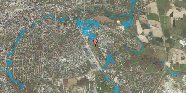 Oversvømmelsesrisiko fra vandløb på Larsen Stevns Vænge 22, 5220 Odense SØ