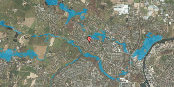 Oversvømmelsesrisiko fra vandløb på Næsbygårdsvej 38, 5270 Odense N