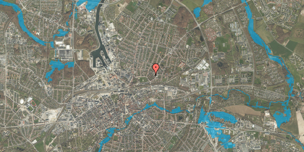 Oversvømmelsesrisiko fra vandløb på Plumsgade 14, st. tv, 5000 Odense C