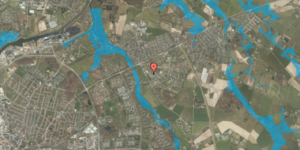 Oversvømmelsesrisiko fra vandløb på Poppelhaven 23, 5240 Odense NØ