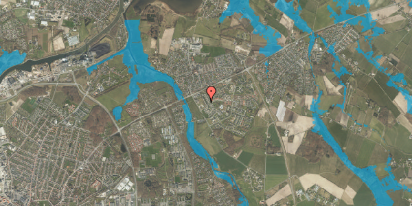 Oversvømmelsesrisiko fra vandløb på Poppelhaven 132, 5240 Odense NØ