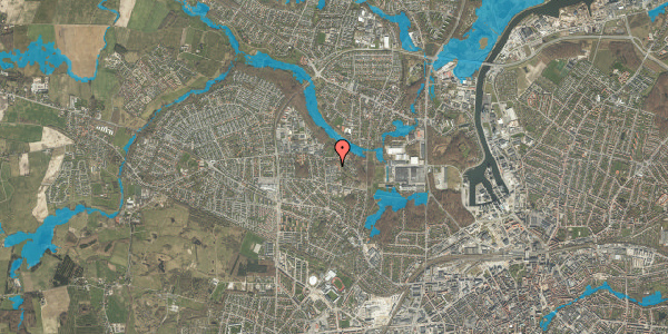Oversvømmelsesrisiko fra vandløb på Præstegårdsvænget 64, 5210 Odense NV