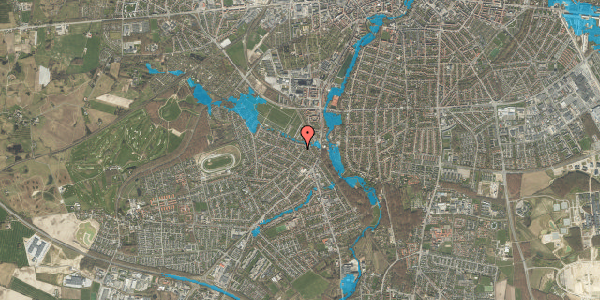 Oversvømmelsesrisiko fra vandløb på Rosenvænget 1B, 5250 Odense SV