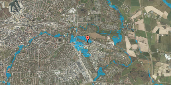 Oversvømmelsesrisiko fra vandløb på Skovmærkevej 4, 5220 Odense SØ