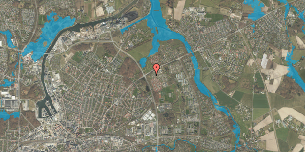 Oversvømmelsesrisiko fra vandløb på Slåenhaven 95, 5240 Odense NØ