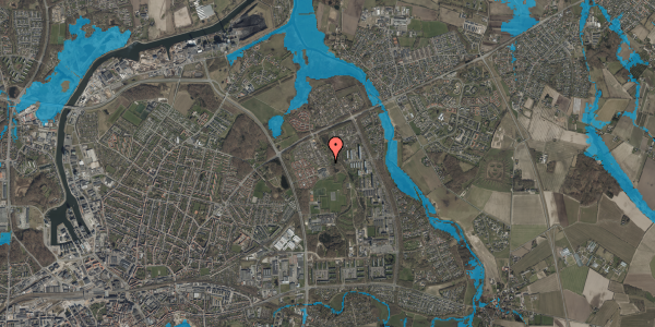 Oversvømmelsesrisiko fra vandløb på Slåenhaven 134, 5240 Odense NØ