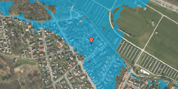 Oversvømmelsesrisiko fra vandløb på Solskinsvej 6, 5250 Odense SV