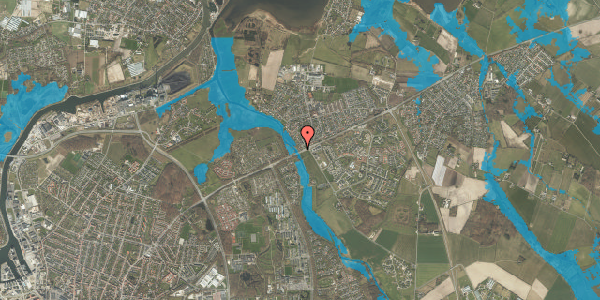 Oversvømmelsesrisiko fra vandløb på Strandvænget 14, 5240 Odense NØ