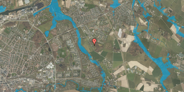 Oversvømmelsesrisiko fra vandløb på Svendsagervej 76, 5240 Odense NØ