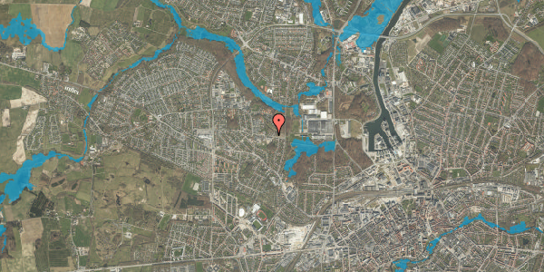 Oversvømmelsesrisiko fra vandløb på Tarupgårdsvej 24, 5210 Odense NV