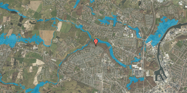 Oversvømmelsesrisiko fra vandløb på Ternevej 133, st. , 5210 Odense NV