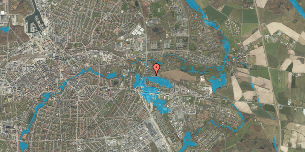 Oversvømmelsesrisiko fra vandløb på Toftevej 37B, st. tv, 5220 Odense SØ