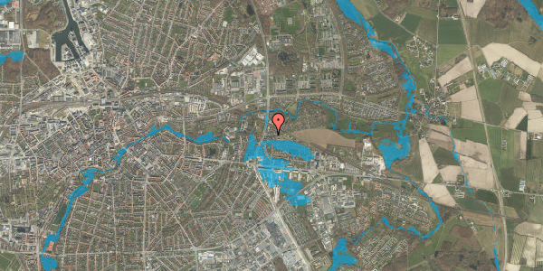 Oversvømmelsesrisiko fra vandløb på Toftevej 45, 5220 Odense SØ