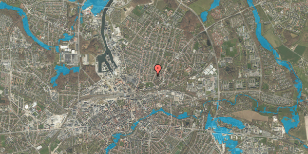 Oversvømmelsesrisiko fra vandløb på Unsgaardsgade 16, st. th, 5000 Odense C