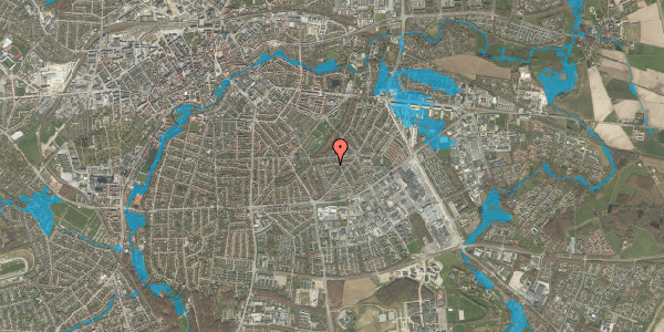 Oversvømmelsesrisiko fra vandløb på Vissenbjergvej 19, 5230 Odense M