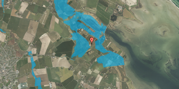 Oversvømmelsesrisiko fra vandløb på Lindøvej 60, 5450 Otterup